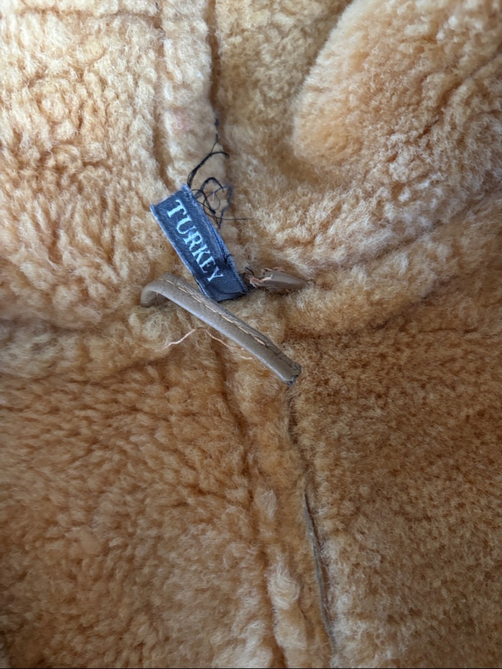 Mustard Shearling-Lined Leather Hooded Jacket - Picture 4 of 7